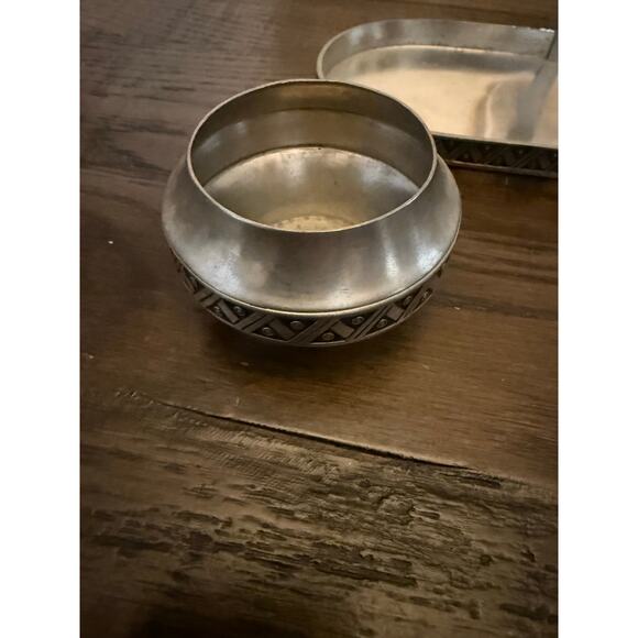 Norwegian Pewter Sugar & Creamer Set –Vint Mid-Century, Norway Hagness - Picture 8 of 10